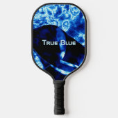 Raquette De Pickleball Vrai bleu avec nom et initiales (Recto)