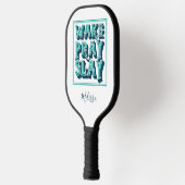 Raquette De Pickleball Wake Slay Pray Christian Mission Pasteur (Gauche)