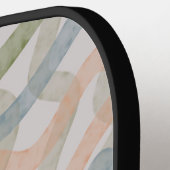 Raquette De Pickleball Watercolor Mopping Brushstrokes Pattern In Pastel (Détail gauche)