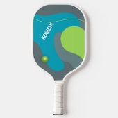 Raquette De Pickleball Waves Retro Nom personnalisé Pickleball Paddle (Verso)
