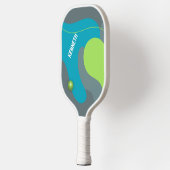 Raquette De Pickleball Waves Retro Nom personnalisé Pickleball Paddle (Gauche)