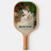 Raquette De Pickleball Whimsical Le Chat et la Camellia (Verso)