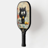 Raquette De Pickleball *~* Whimsical Quirky Cat AP68 Floral 11 PHOTO (Gauche)