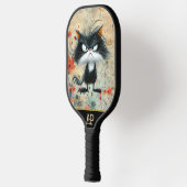 Raquette De Pickleball *~* Whimsical Quirky Cat AP68 Floral 21 PHOTO (Gauche)