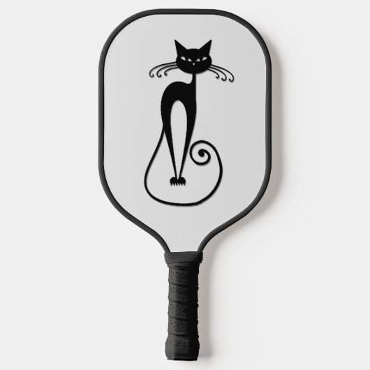 Raquette De Pickleball Whimsical Skinny Chat noir (Verso)