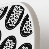 Raquette De Pickleball White Custom Logo business pattern (Détail gauche)