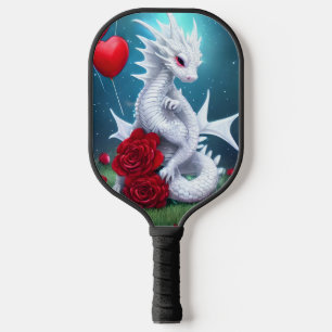 Raquette De Pickleball White Valentine Love Dragon