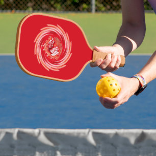 Raquette De Pickleball Wild Wolf Whirling rouge tan pickleball paddle car