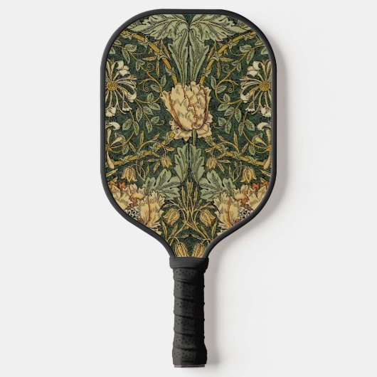 Raquette De Pickleball William Morris Honeysuckle Vert Floral (Recto)