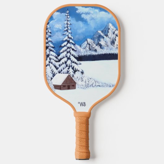 Raquette De Pickleball Winter Wonder avec texte (Recto)