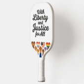 Raquette De Pickleball With Liberty and Justice for All Protest Freedom (Gauche)