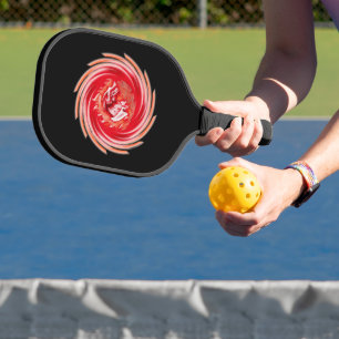 Raquette De Pickleball Wolf sauvage Whirling noir pickleball paddle carbo