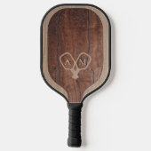 Raquette De Pickleball Wood Marquetry and Engraving Imitation - Custom (Verso)