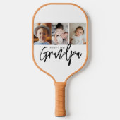 Raquette De Pickleball World's Best Grandpa Custom Photo gift Collage (Recto)