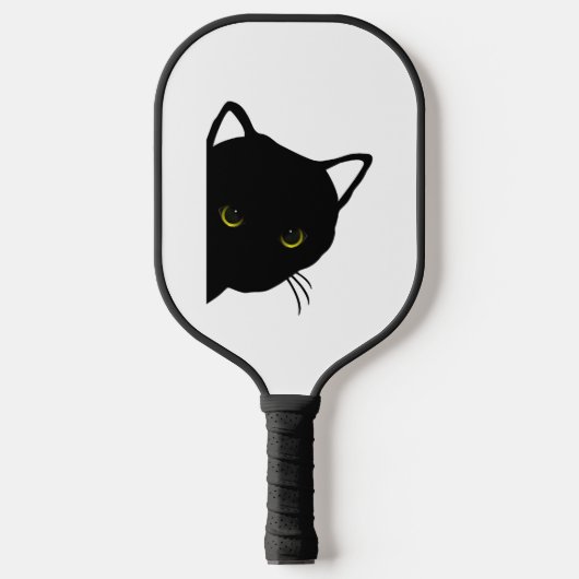 Raquette De Pickleball yeux de chat noir gauche (Recto)