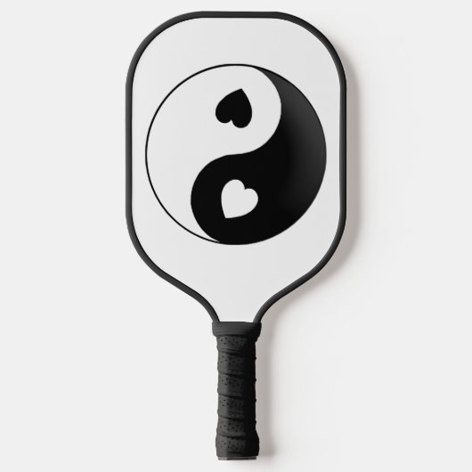 Raquette De Pickleball Yin Yang Amour Et Coeurs (Recto)
