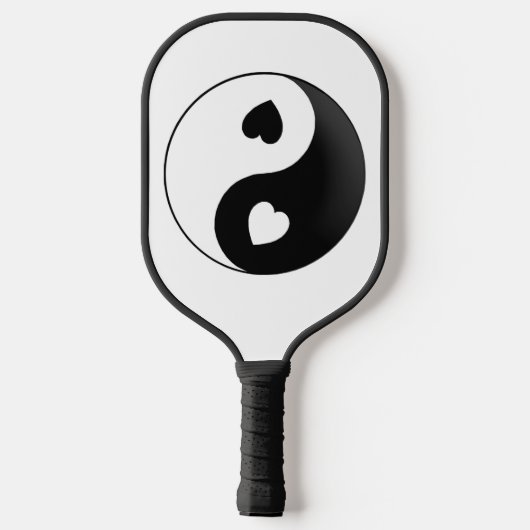 Raquette De Pickleball Yin Yang Amour Et Coeurs (Verso)