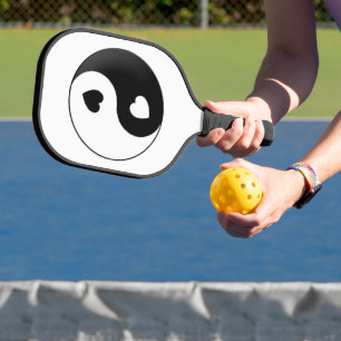 Raquette De Pickleball Yin Yang Amour Et Coeurs