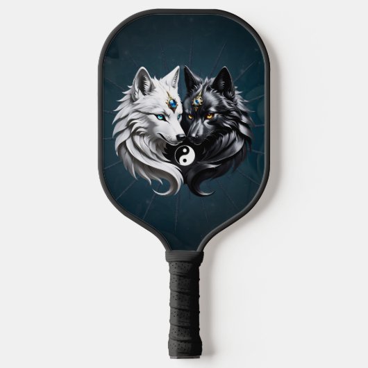 Raquette De Pickleball Yin Yang Wolves. (Recto)