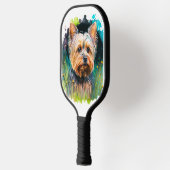 Raquette De Pickleball Yorkshire Terrier Aquarelle (Gauche)
