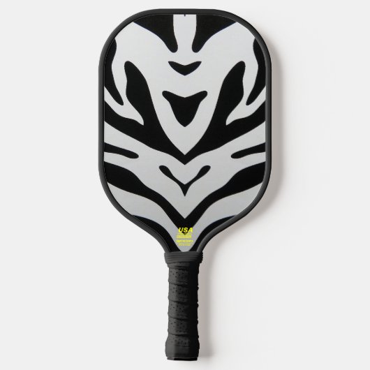 RAQUETTE DE PICKLEBALL ZEBRA STRIPES ABSTRAITES (Verso)