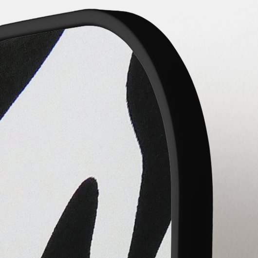 RAQUETTE DE PICKLEBALL ZEBRA STRIPES ABSTRAITES (Détail gauche)