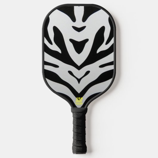 RAQUETTE DE PICKLEBALL ZEBRA STRIPES ABSTRAITES (Recto)