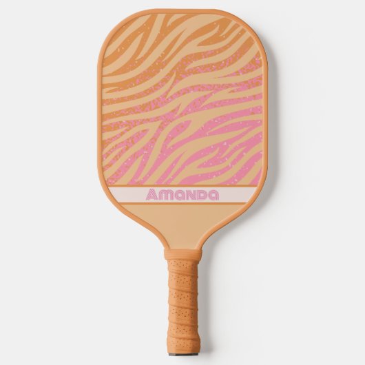 Raquette De Pickleball Zebra Stripes Gras Couleurs (Recto)