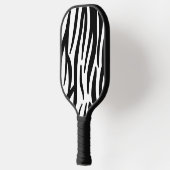 Raquette De Pickleball Zebra Stripes Striped Monogramme Nom (Gauche)