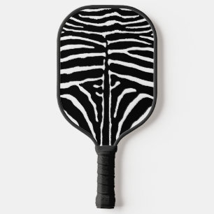 Raquette De Pickleball Zèbre en noir et blanc
