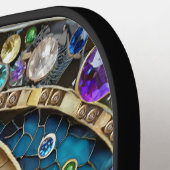 Raquette De Pickleball Zodiac - Poissons de poisson Yin et Yang (Détail gauche)