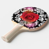 RAQUETTE DE PING PONG 黒のダマスク柄 (Devant Angle)