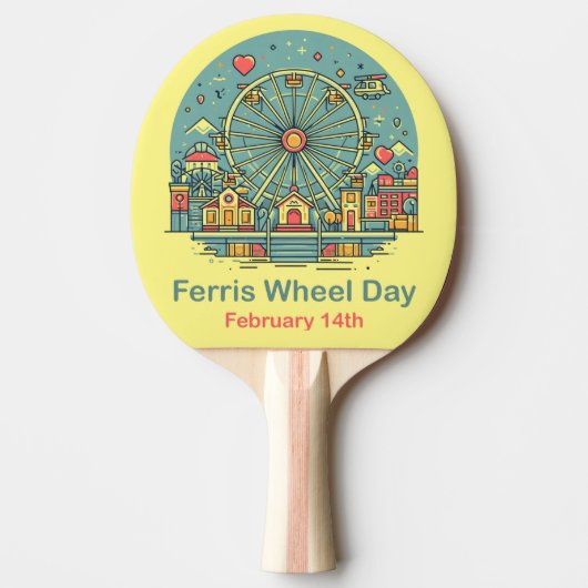 Raquette De Ping Pong 14 févr. - Journée de la grande roue (Devant)