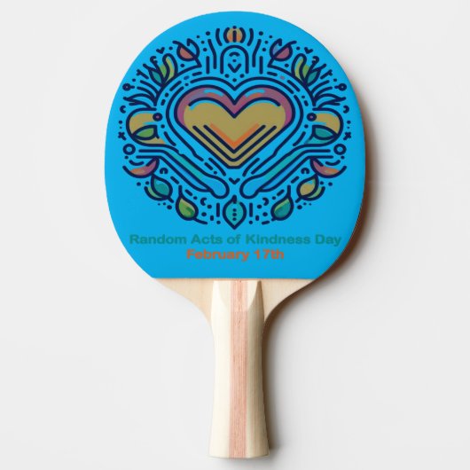Raquette De Ping Pong 17 févr. - Random Acts of Kindness Day (Dos)