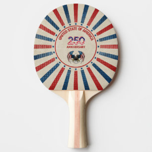 Raquette De Ping Pong 250e anniversaire, États-Unis d'Amérique, 4e