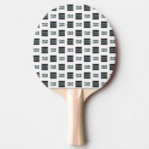 Raquette De Ping Pong 2 logos simple logo répétitif   Noir