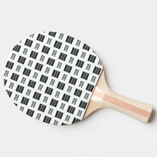 Raquette De Ping Pong 2 logos simple logo répétitif | Noir (Côté)