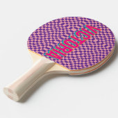 Raquette De Ping Pong 2D Retro Colorful Lettering Name (Devant Angle)