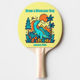 Raquette De Ping Pong 30 janvier - Dessinez une journée de dinosaures