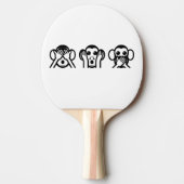 Raquette De Ping Pong 3 singes sages Emoji (Devant)