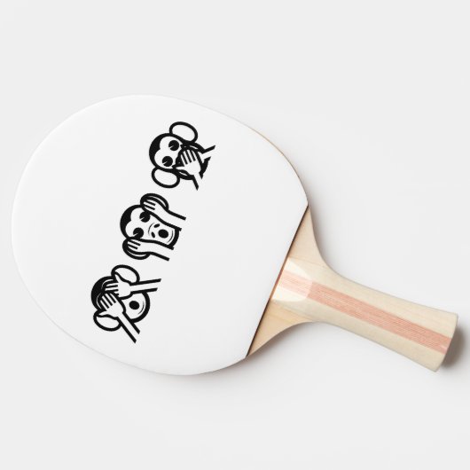Raquette De Ping Pong 3 singes sages Emoji (Côté)