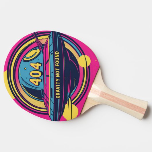 Raquette De Ping Pong 404 Gravité introuvable - Art Spop Rétro (Côté)