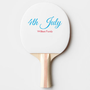 Raquette De Ping Pong 4 juillet jour de l'indépendance ajouter nom texte