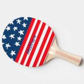 Raquette De Ping Pong 4 juillet jour de l'indépendance ajouter nom texte (Côté)