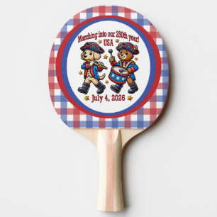 Raquette De Ping Pong 4 juillet USA 250e anniversaire Semiquincentenaire