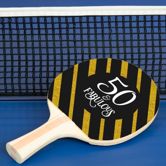 Raquette De Ping Pong 50 et Fabulous Black and Gold (Insitu)