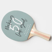 Raquette De Ping Pong 50e anniversaire initiales cadeaux personnalisés (Côté)
