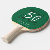 Raquette De Ping Pong 50e anniversaire initiales cadeaux personnalisés (Devant Angle)