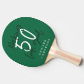 Raquette De Ping Pong 50e anniversaire initiales cadeaux personnalisés (Côté)
