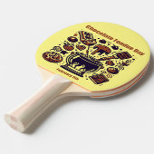 Raquette De Ping Pong 5 févr. - Jour de la Fondue de chocolat (Devant Angle)